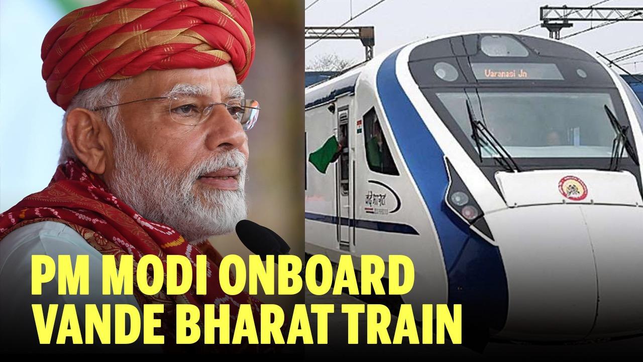 PM Modi Onboards Vande Bharat Train