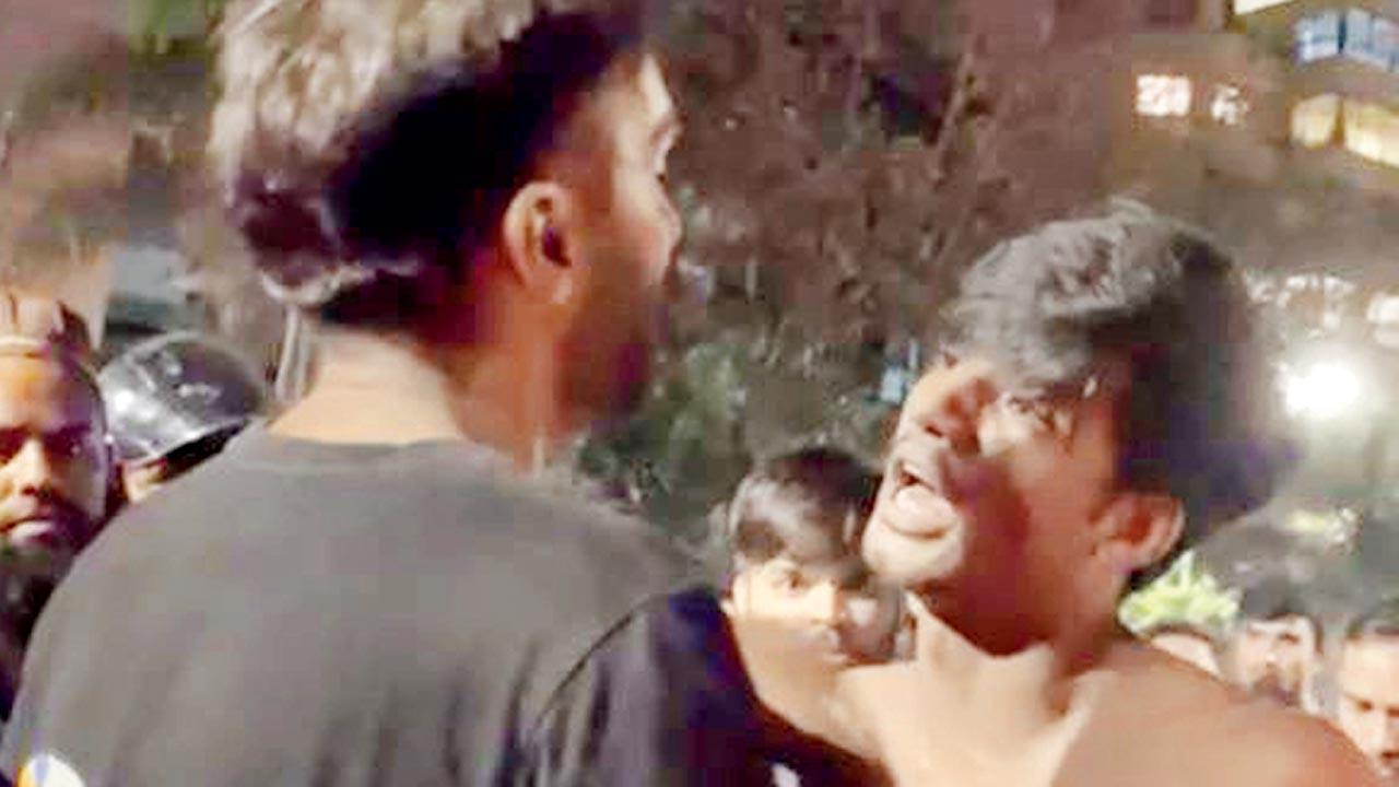 A screen grab from a video of the incident