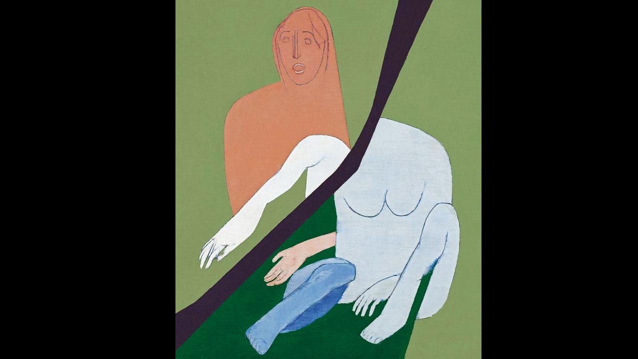 A Tyeb Mehta work from the diagonal series. Pic Courtesy/Astaguru 