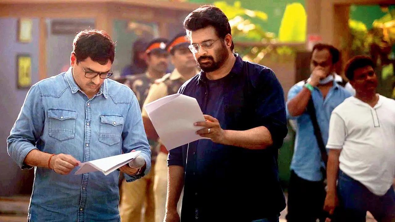 
After his lauded portrayal of former scientist and aerospace engineer Nambi Narayanan in the biographical drama, 'Rocketry: The Nambi Effect', R Madhavan is gearing up for his next, 'Dhokha Round D Corner', which sees him as a husband. Directed by Kookie Gulati, the film also stars Khushalii Kumar, Aparshakti Khurana and Darshan Kumaar, and releases on September 23. Read full story here

