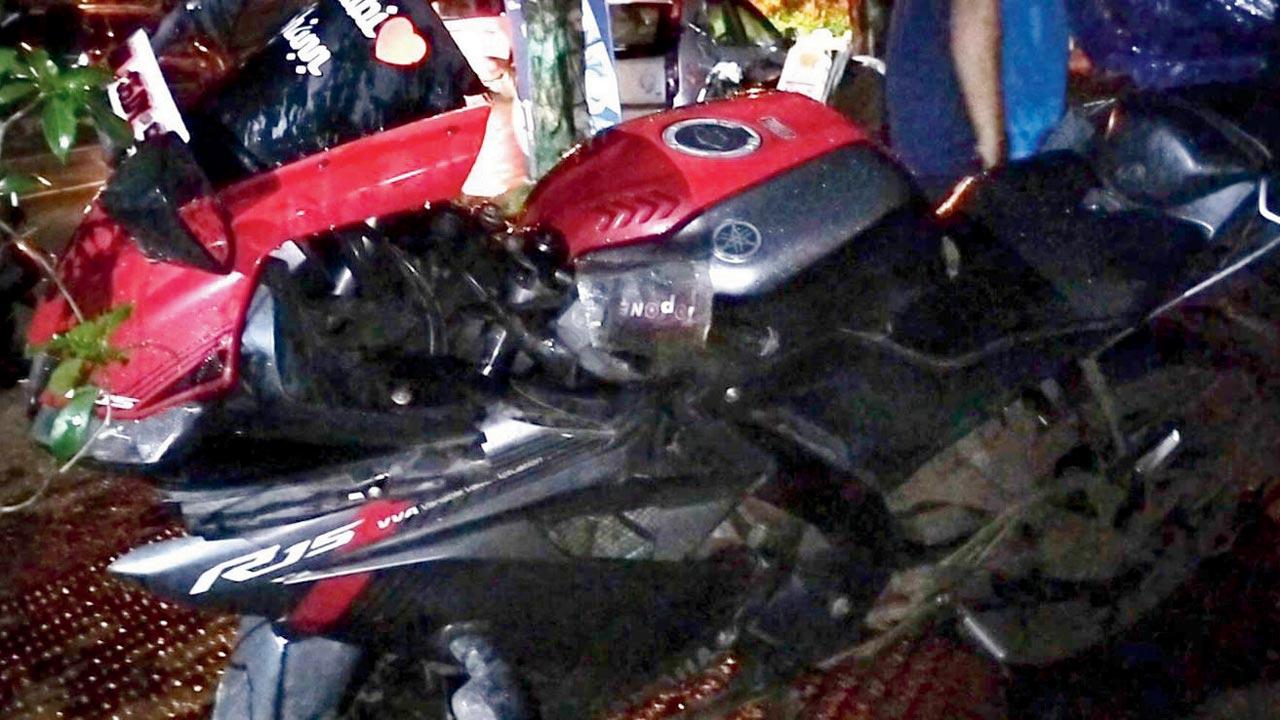 One of the bikes from the society that was damaged