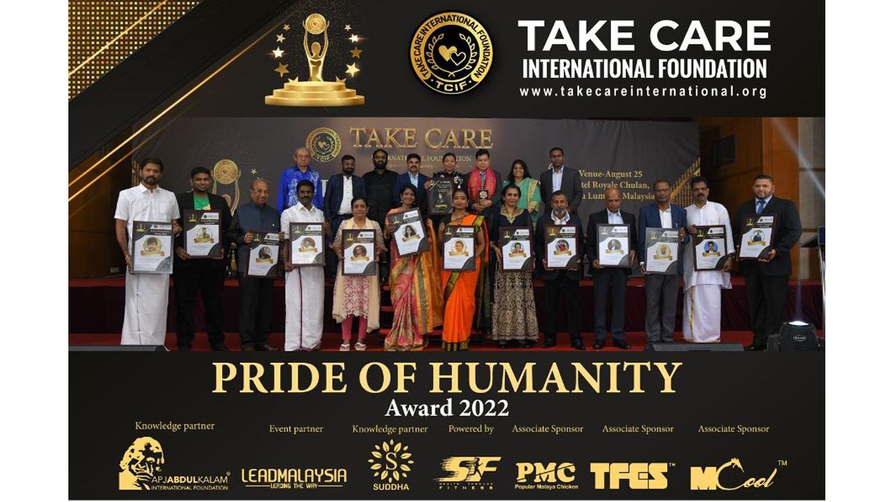 Pride of Humanity Award - 2022 Winners have been announced by the Take Care International Foundation