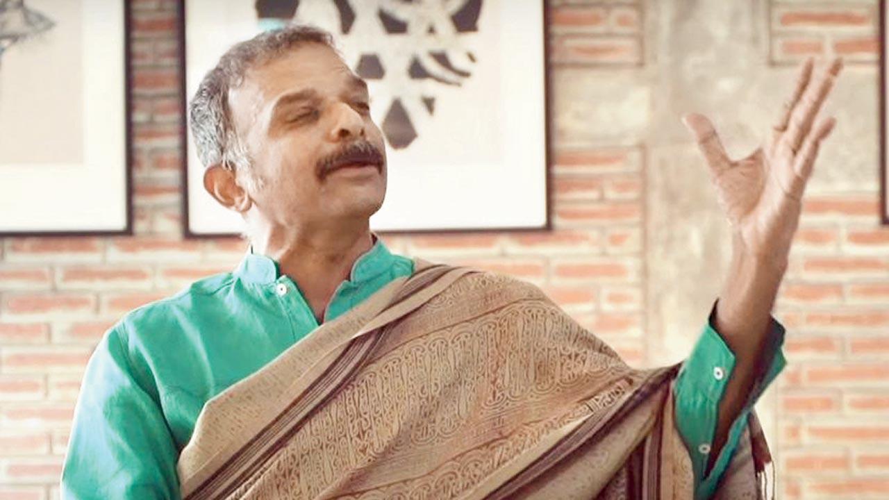 TM Krishna in a moment from the video. Pic Courtesy/YouTube