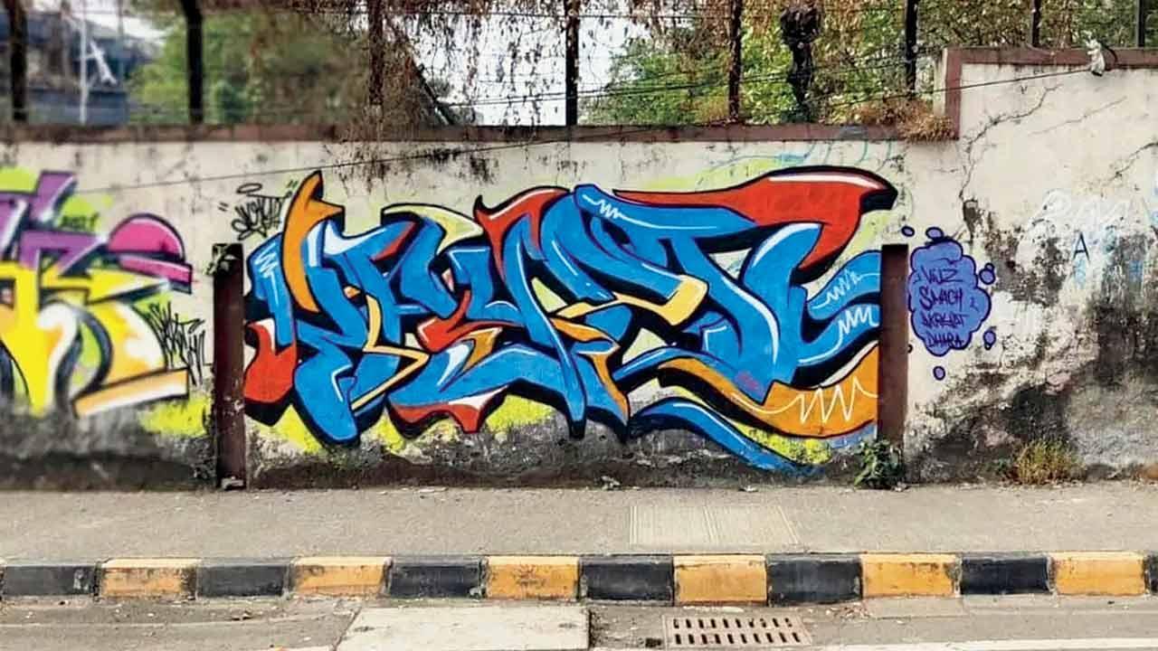 Scribbling on walls