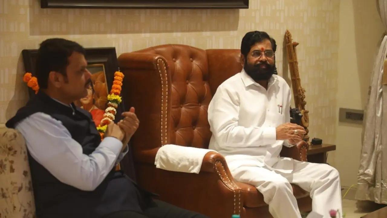 Maharashtra: CM Eknath Shinde, Fadnavis visit Mukesh Ambani's residence
