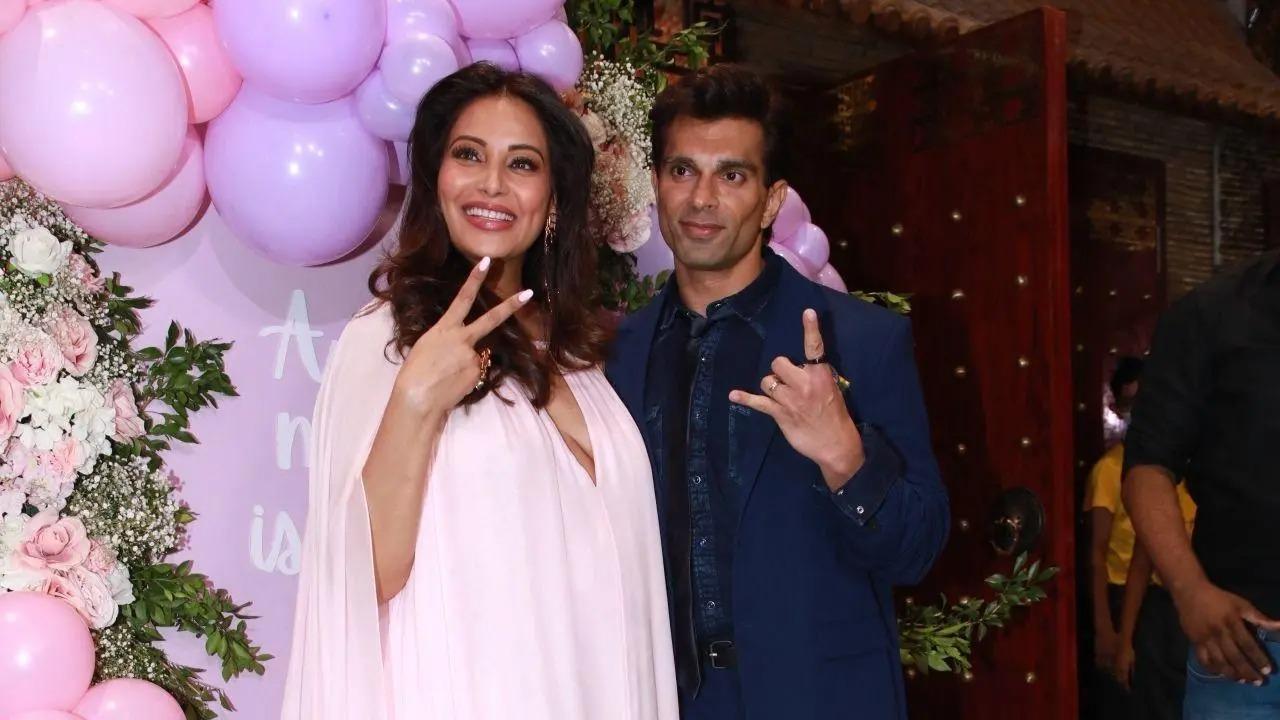 Bipasha Basu and Karan Singh Grover were seen at their joyous best during the baby shower function which was held today. The mom-to-be Bipasha Basu and her husband Karan Singh Grover are on cloud nine. And they have every reason to be so. Lets have a look at the 'Inside Pics' of the baby shower. View all photos here