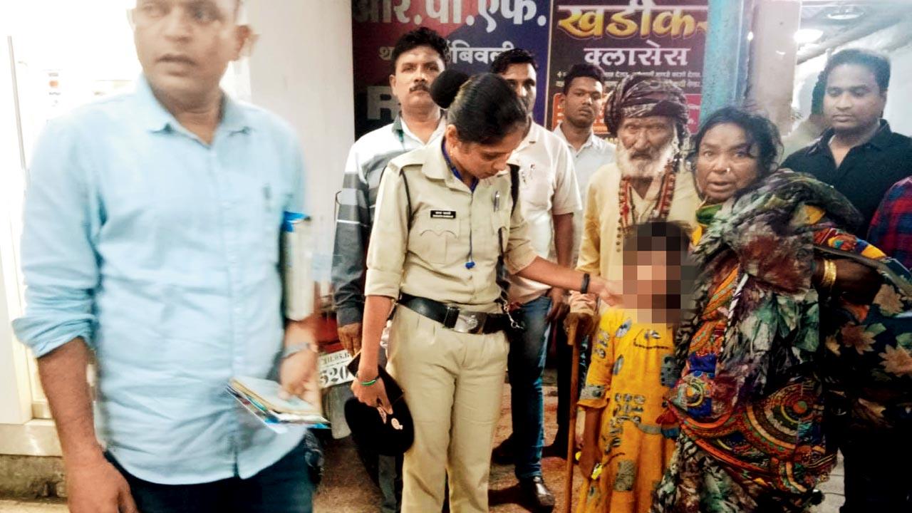 The railway cops with the 7-year-old girl