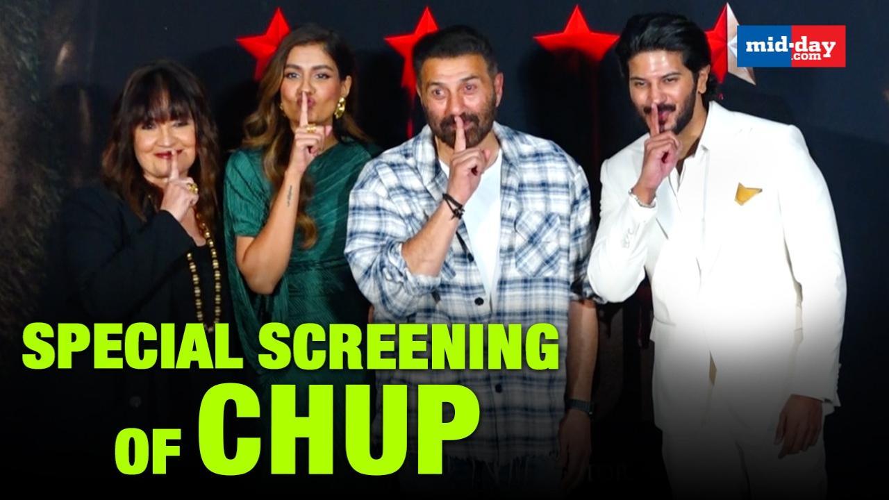 Sunny Deol, Dulquer Salman & R Balki Attend The Special Screening Of Chup
