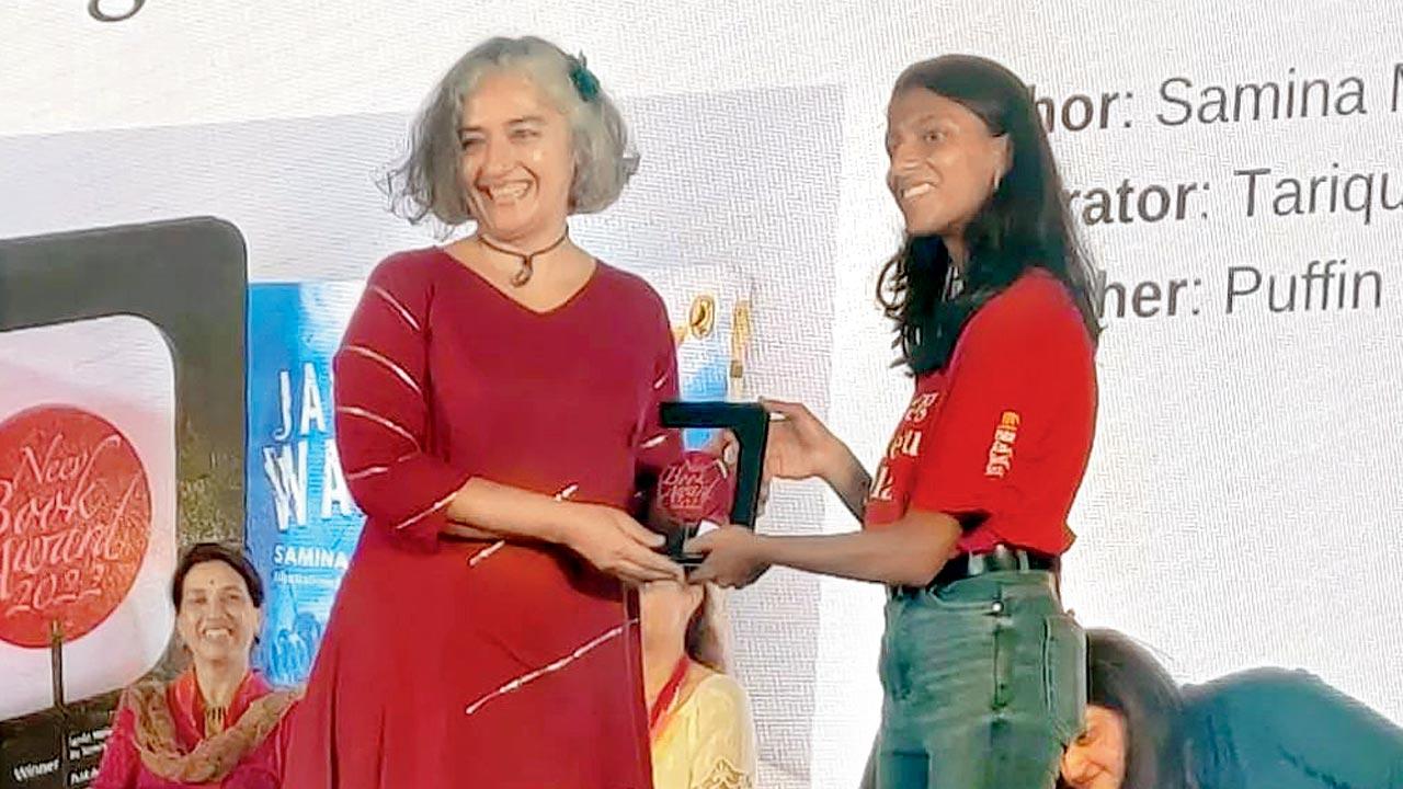 Samina Mishra with the award at the Festival. Pic Courtesy/Instagram