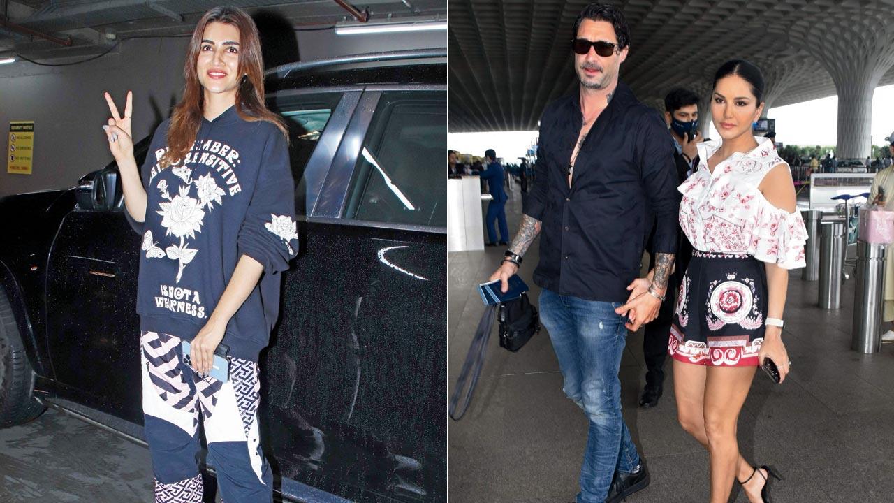 Kriti Sanon; (right) Daniel Weber with wife Sunny Leone