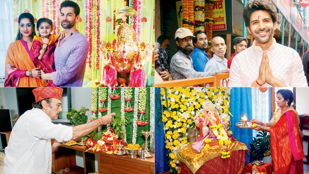 Neil Nitin Mukesh with his family, Kartik Aaryan, Jackie Shroff and Divya Dutta