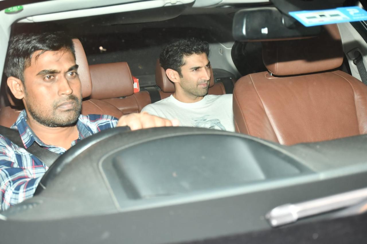Actor Aditya Roy Kapur, who shares a close bond with Ranbir was also at the party
