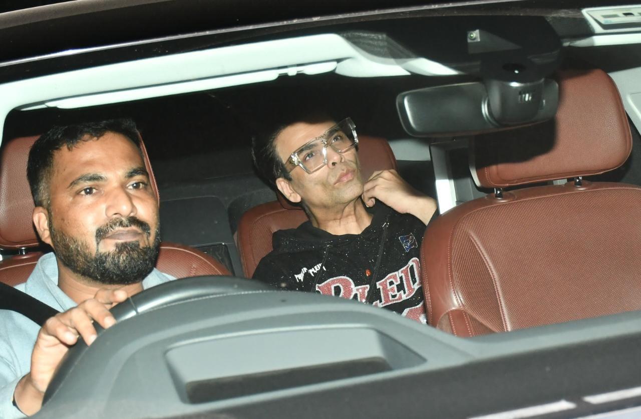 Karan Johar, who is like a father figure to Alia Bhatt and also a mentor was also seen arriving for the party. He looked uber cool in a black sweatshirt