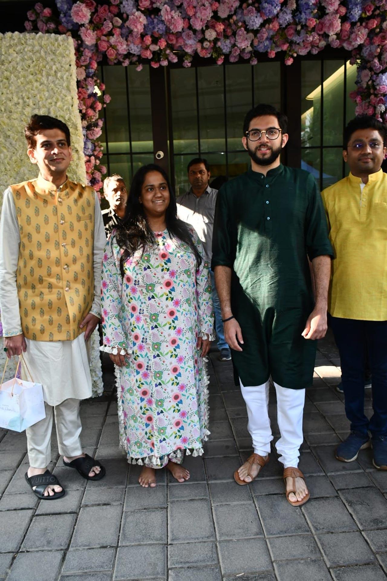 Aditya Thackeray was also one of the guests at Arpita Khan Sharma's Ganpati celebration