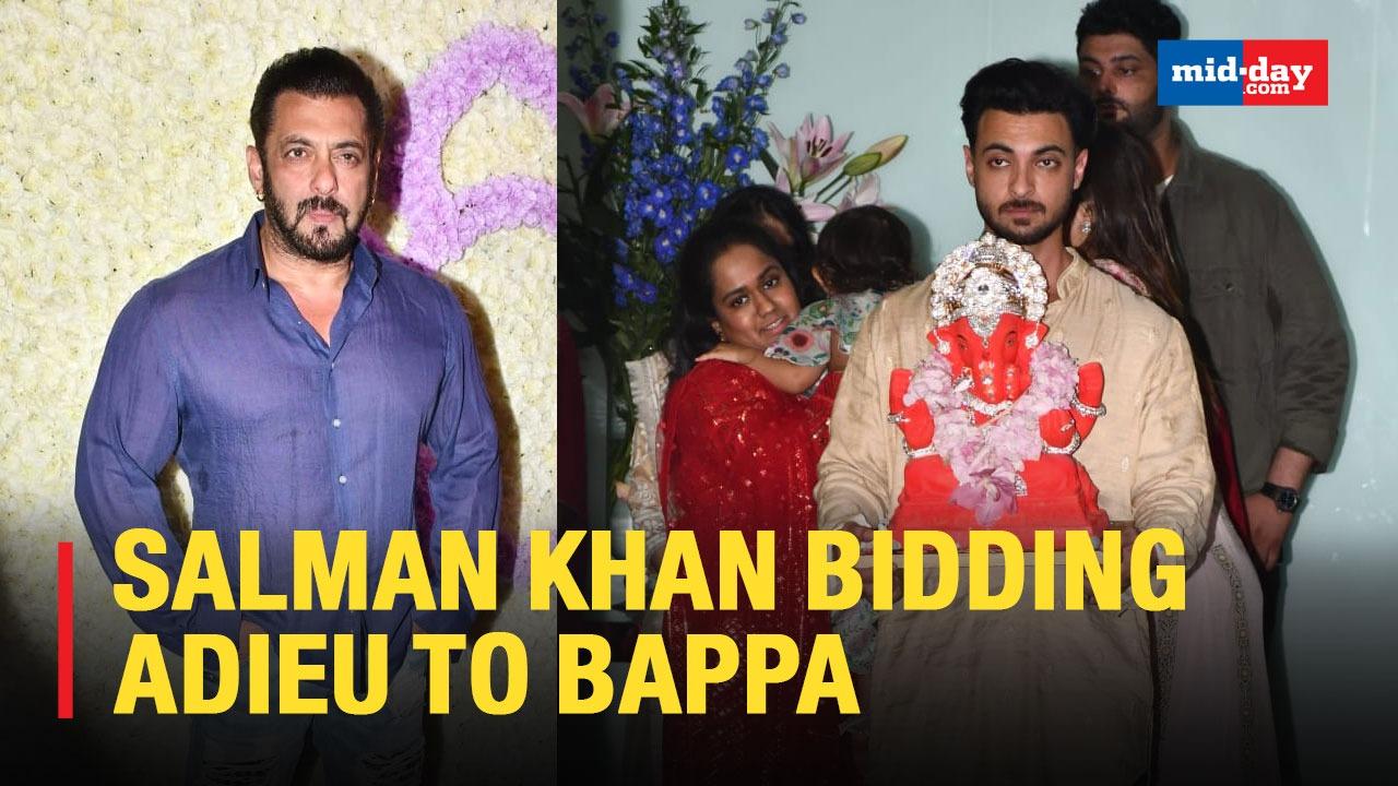 Salman Khan, Sohail Khan Join Ayush Sharma-Arpita In Bidding Adieu To Bappa