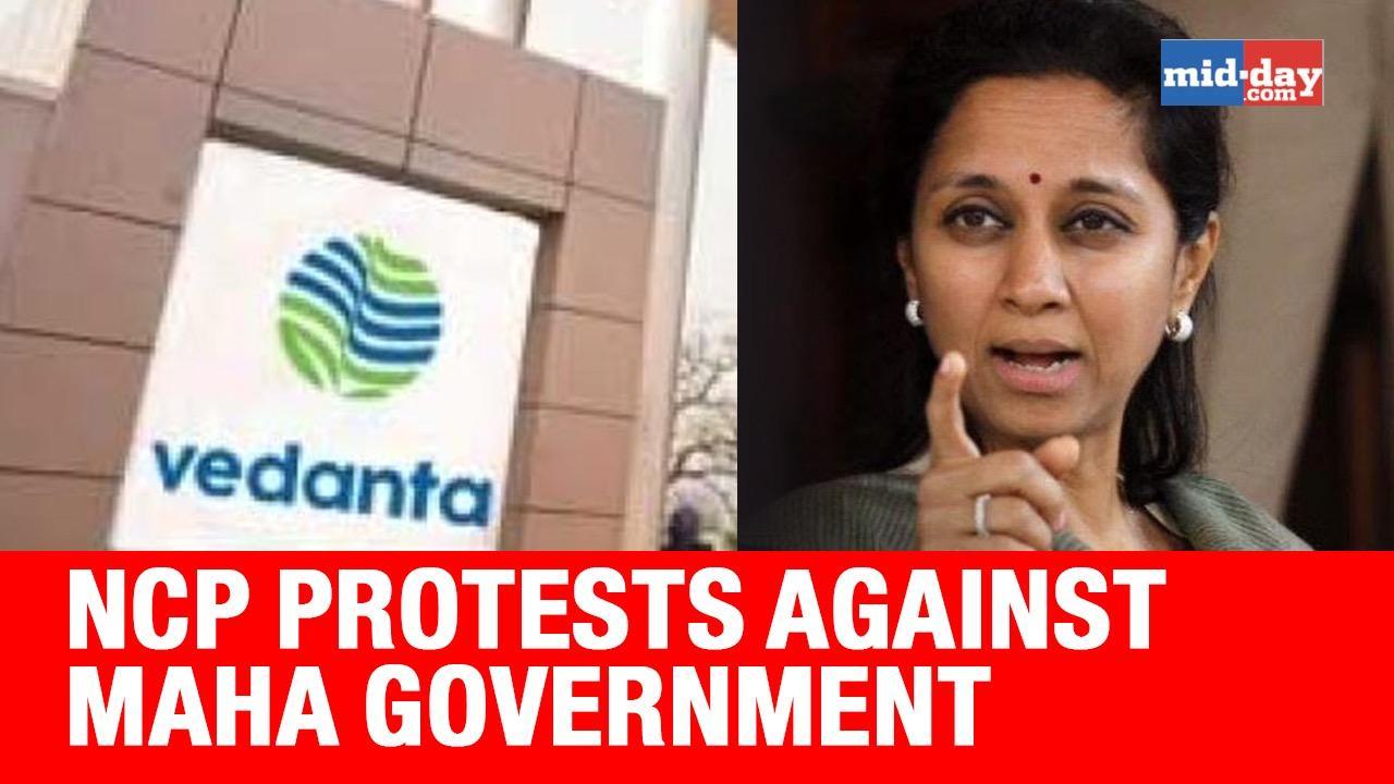 NCP Protests On Shifting Of Vedanta Foxconn Project From Maha To Gujarat