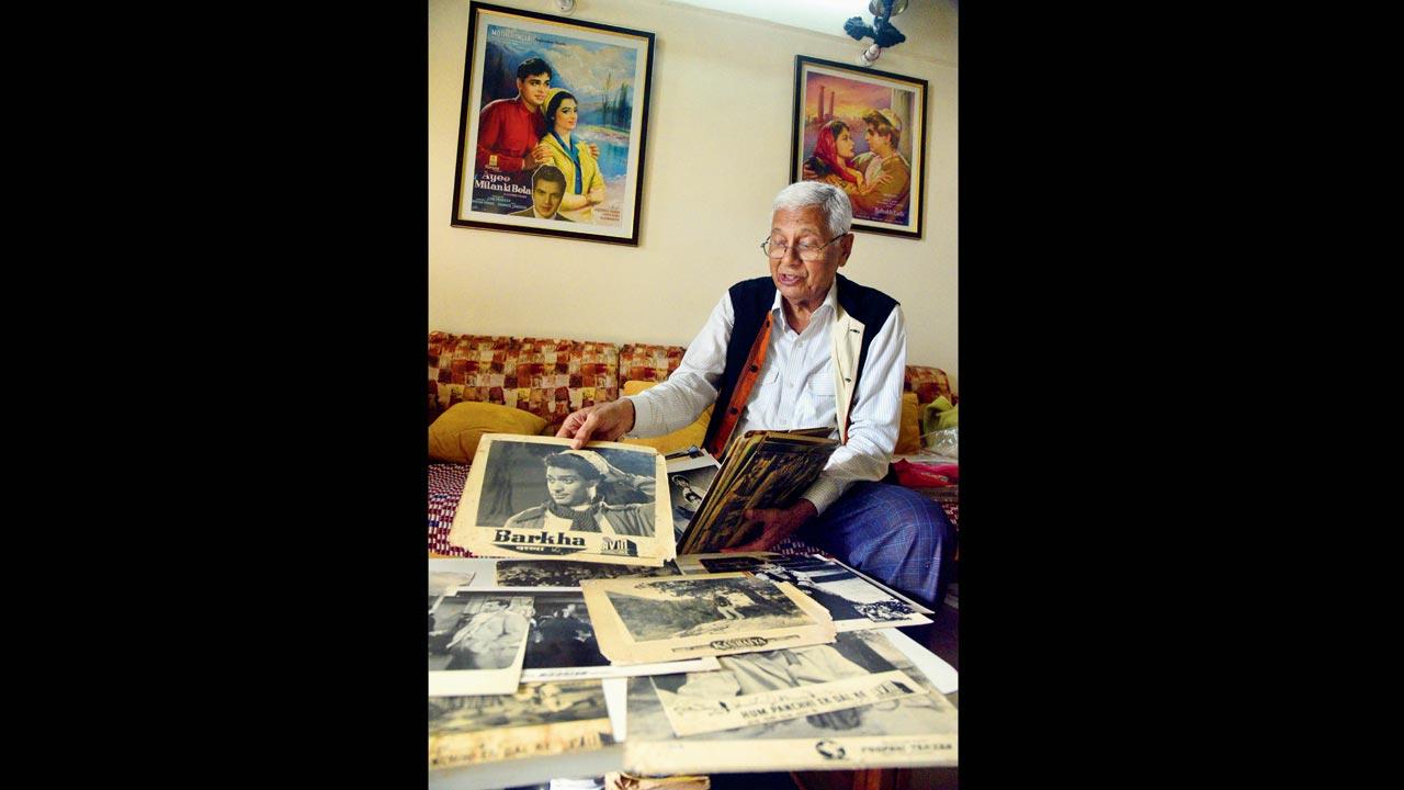 Dr Prakash Joshi’s obsession with vinyls branched into a collection of lobby cards, photos, booklets, and movie posters. Pics/Pradeep Dhivar