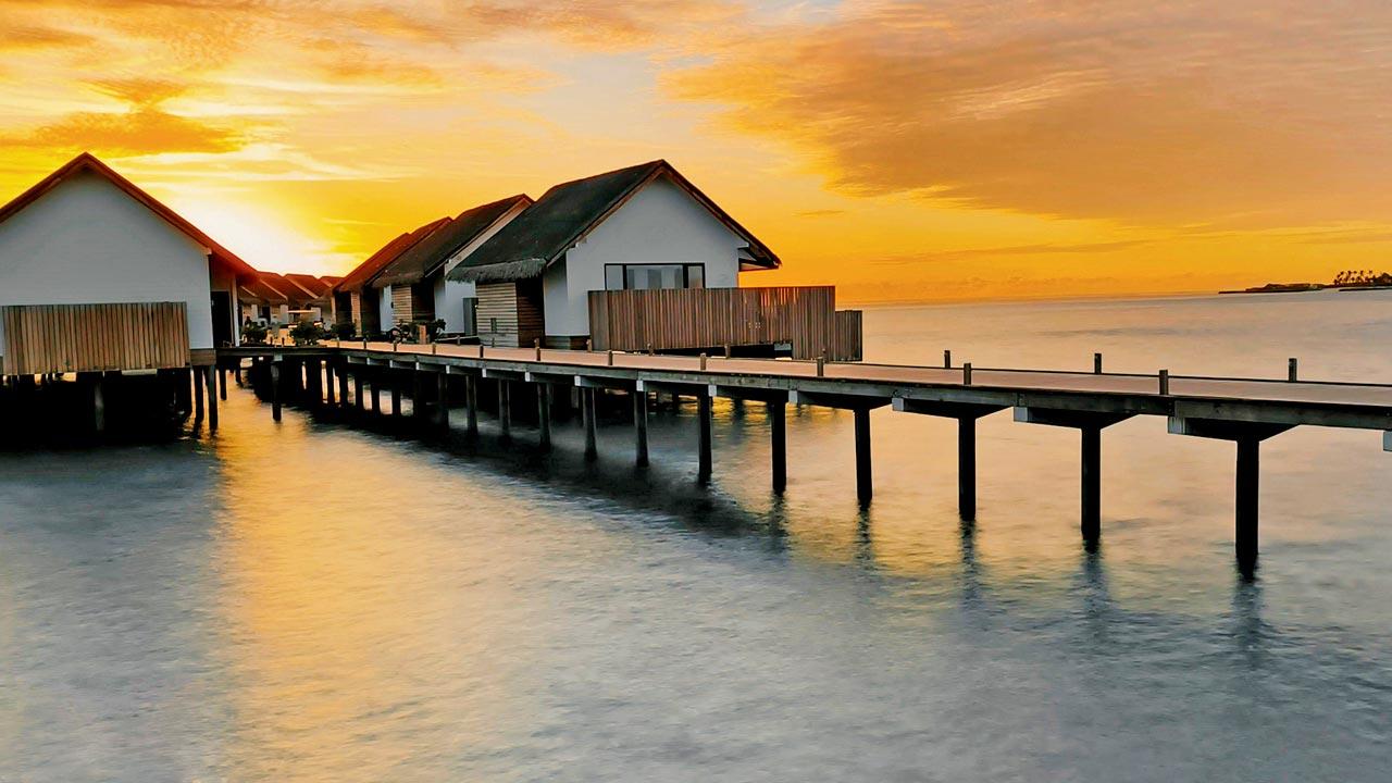The property located on the North Male Atoll is home to 109 villas, each with a private swimming pool and bar