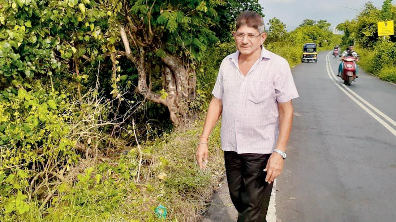 Vishnu Patel, who rescued the survivors, at the infamous accident-prone stretch