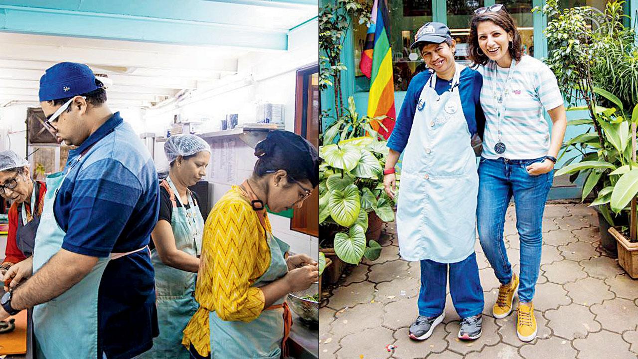 Aaron and Ashwini assisted by Anita and Kavita (right) Aarti Nagarkar and Ashaita Mahajan. Pics Courtesy/Sarika Nerurkar