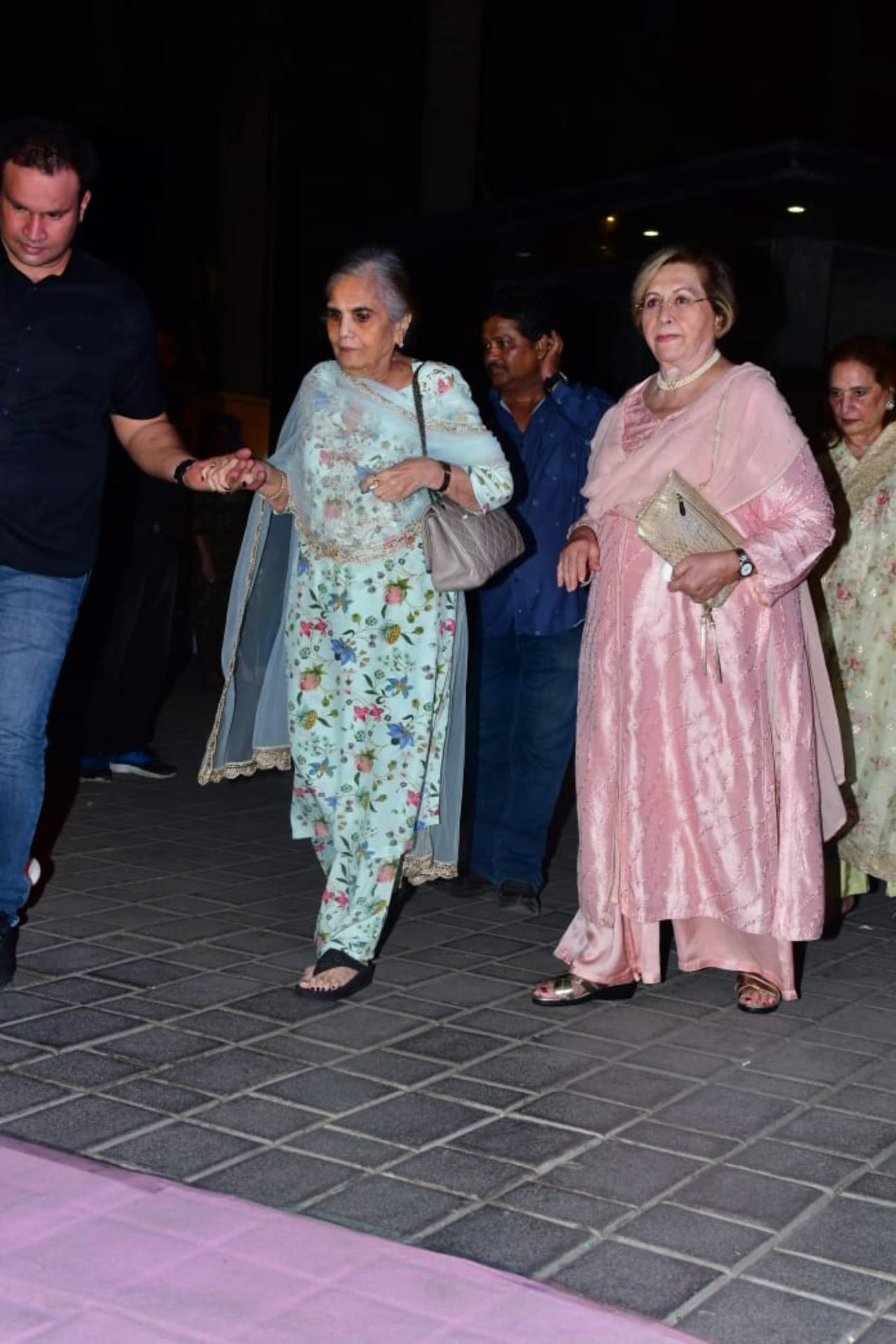 Salman Khan's mother Salma Khan and step-mother Helen arrived together for the party