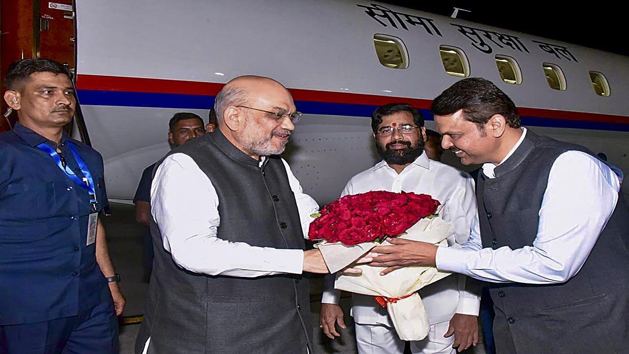 Amit Shah reaches Mumbai, to hold key meet with senior BJP leaders, CM Shinde