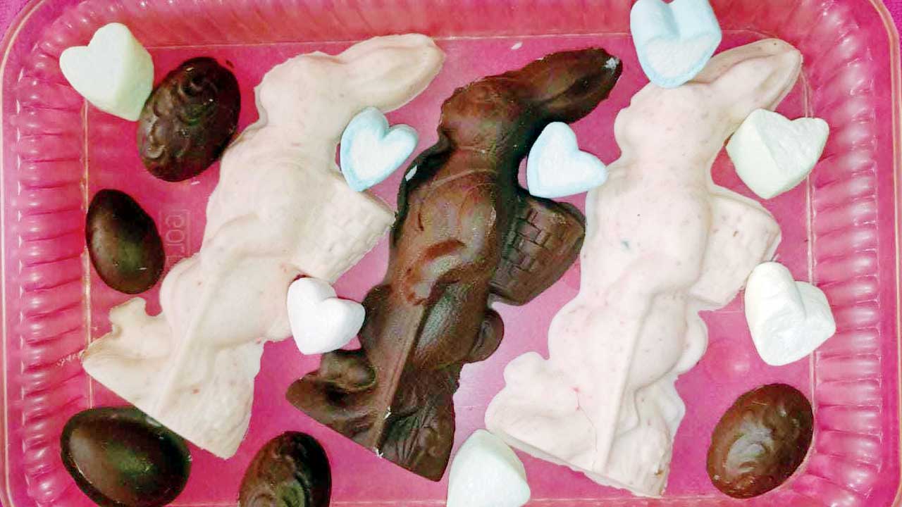 Pauline’s chocolate bunnies and mini eggs