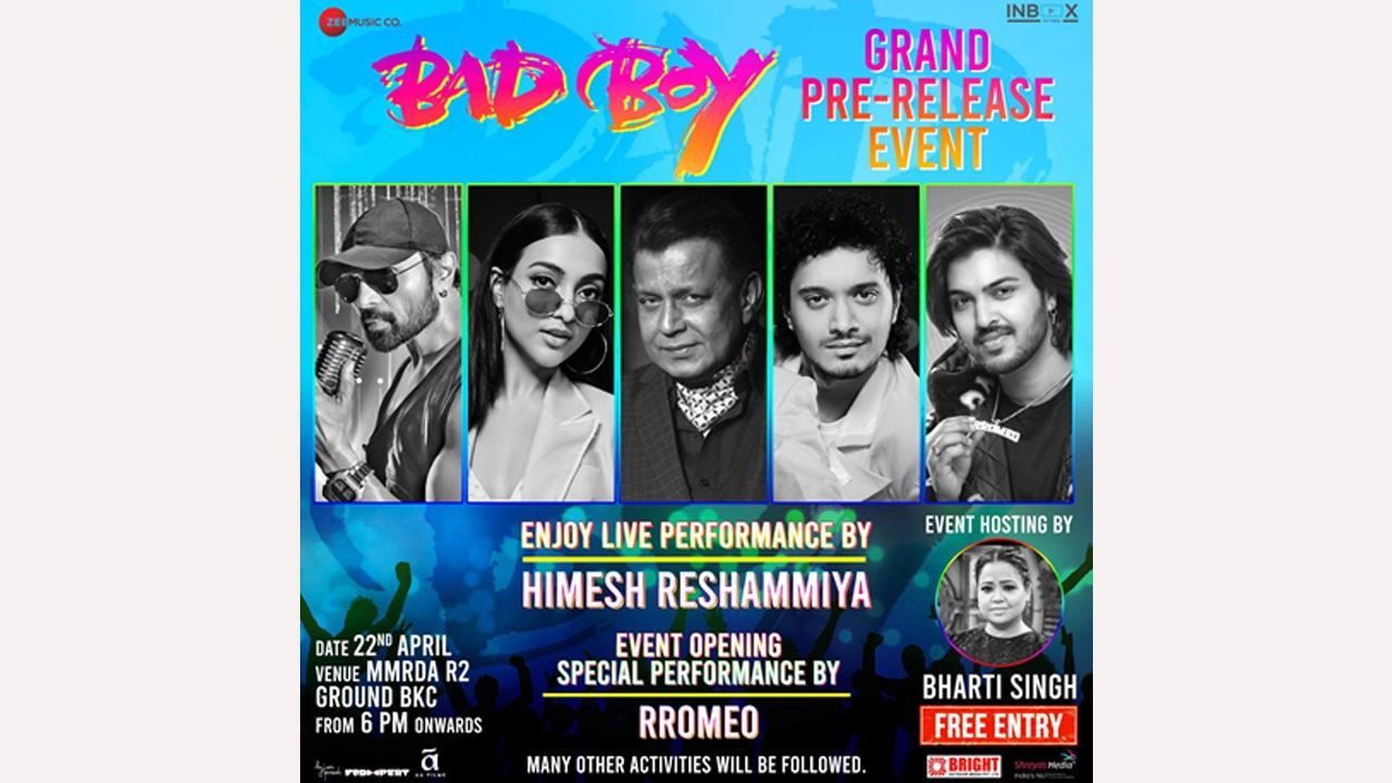 BadBoy Grand Pre-release Event with Himesh Reshammiya and Mithun Chakraborty