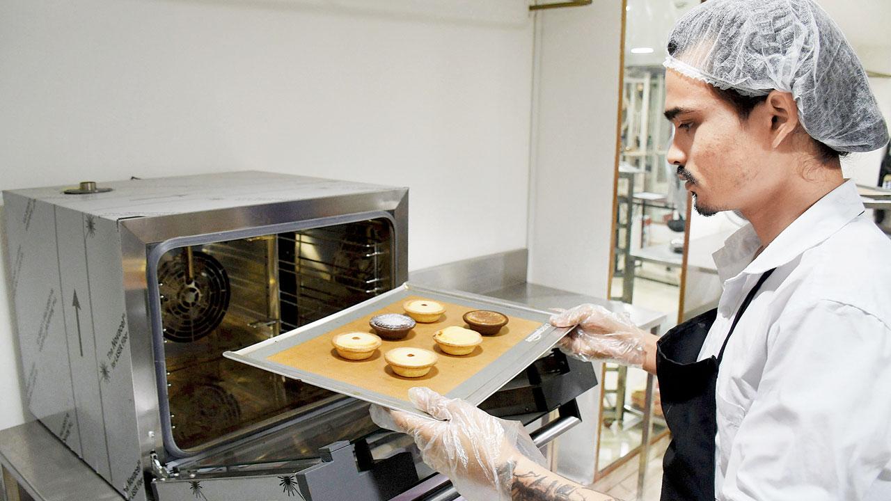 Japanese baked tarts in Belgian chocolate, blueberry and Nutella flavours. PIC/ASHISH RAJE 