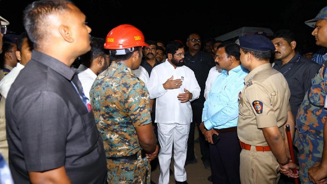 In Photos: Maharashtra CM Eknath Shinde visits Bhiwandi building collapse site