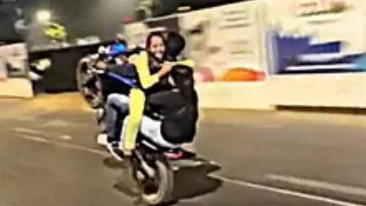 Mumbai: Man with two girls on bike performs dangerous stunt in BKC; held
