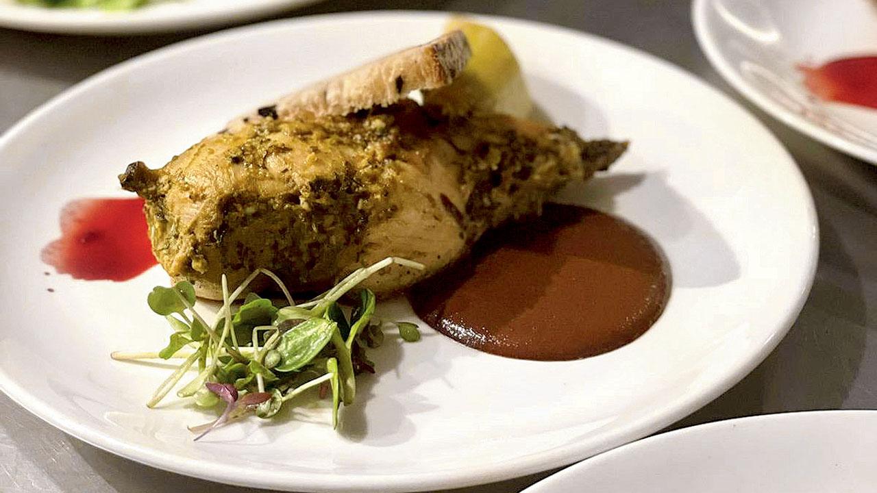 On KMC’s chocolate degustation menu in February Roast chicken with aged chocolate mole sauce