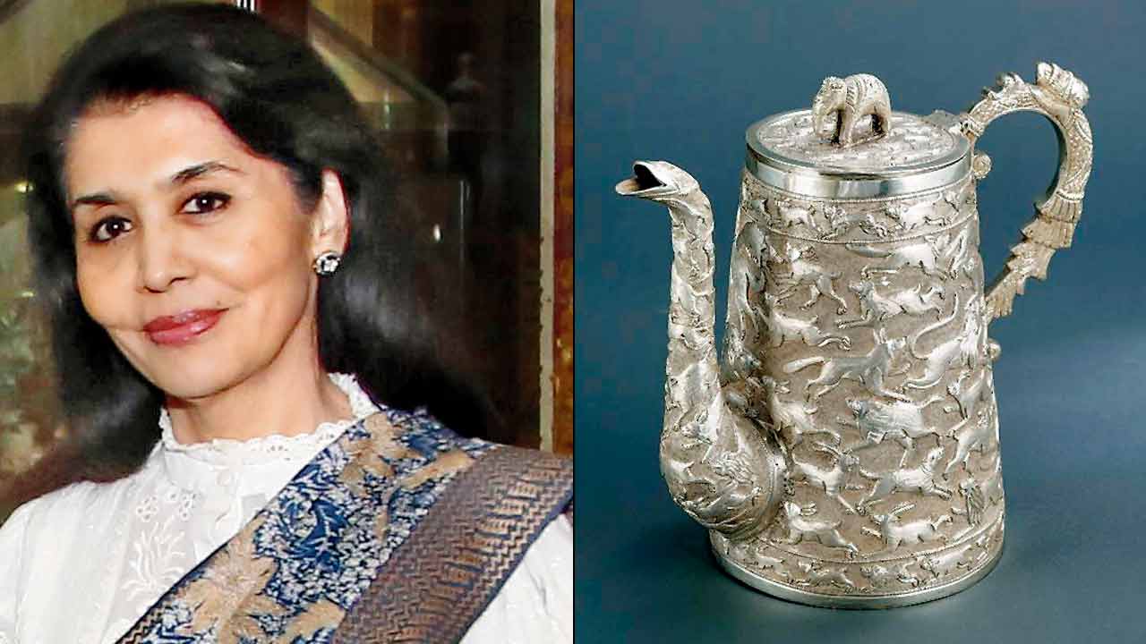 The coffee pot with shikar motifs. Pic Courtesy/BDL museum