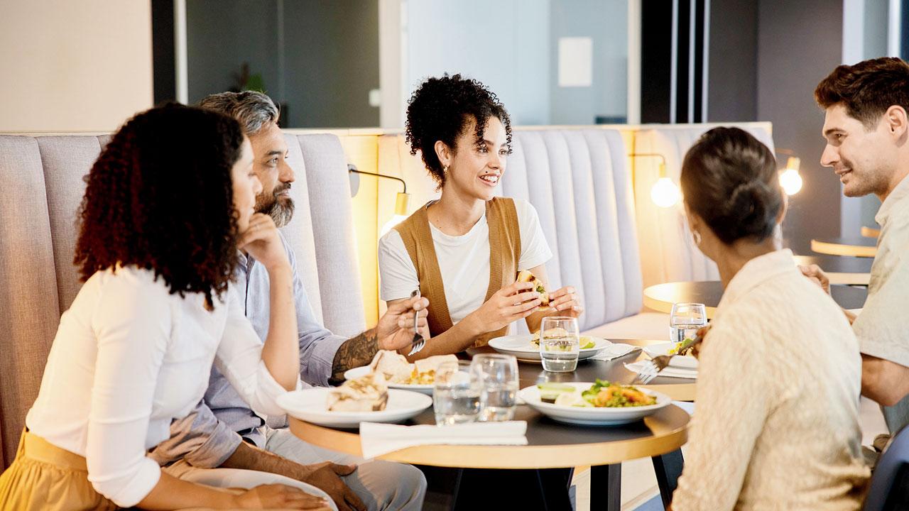 Access to good food and company can relieve stress for employees