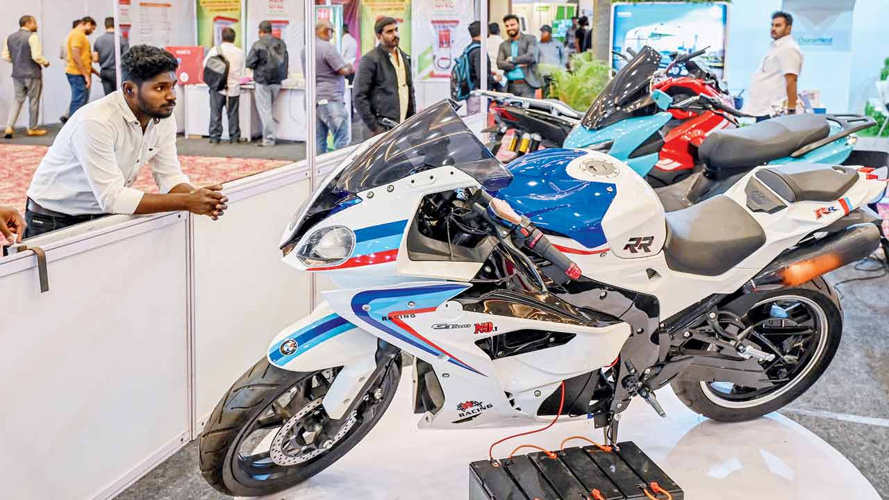 In FY23, south Mumbai saw the registration of 1,853 electric bikes. Representation pic/AFP