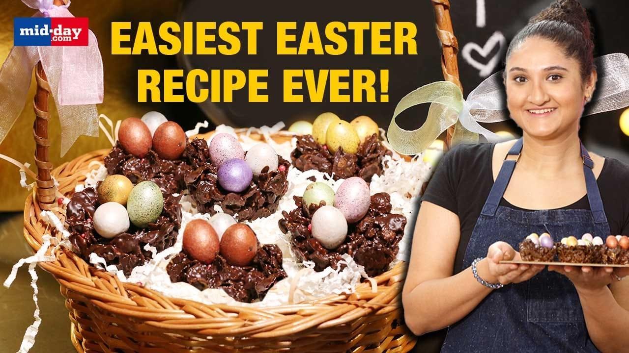Kids Friendly | Easy Easter Dessert Recipe | Bird's Nest Cookies Cookies