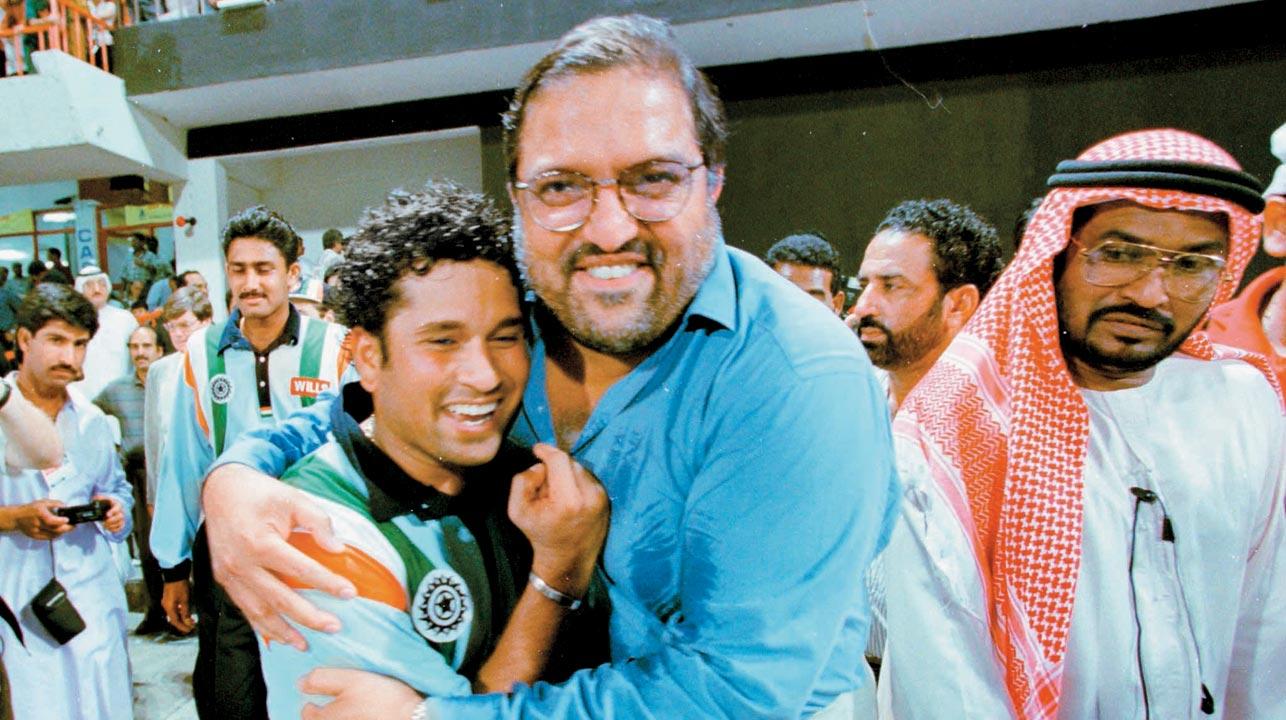 Sachin Tendulkar with late friend and agent Mark Mascarenhas in 1998 