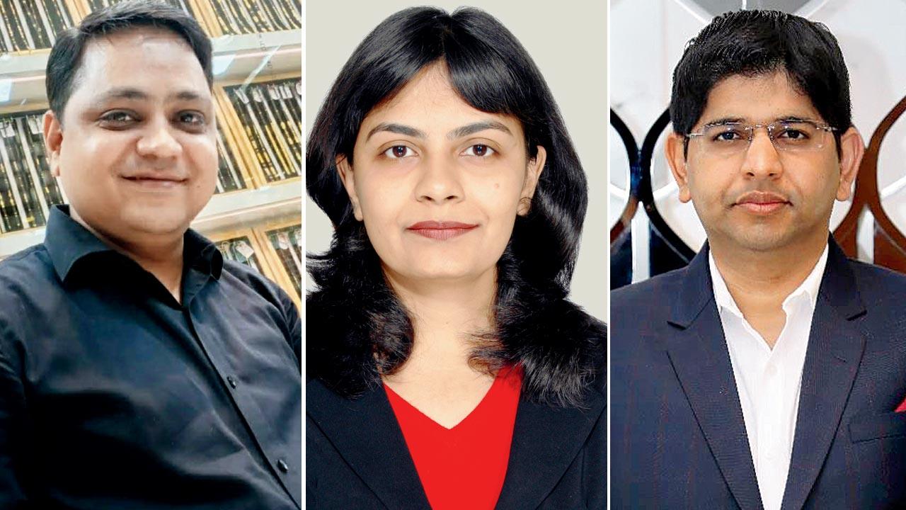 Bharat Jain, a proprietor of a jewellery outlet; Stuti Galiya, solicitor; Saiyam Mehra, chairman, All India Gem & Jewellery Domestic Council