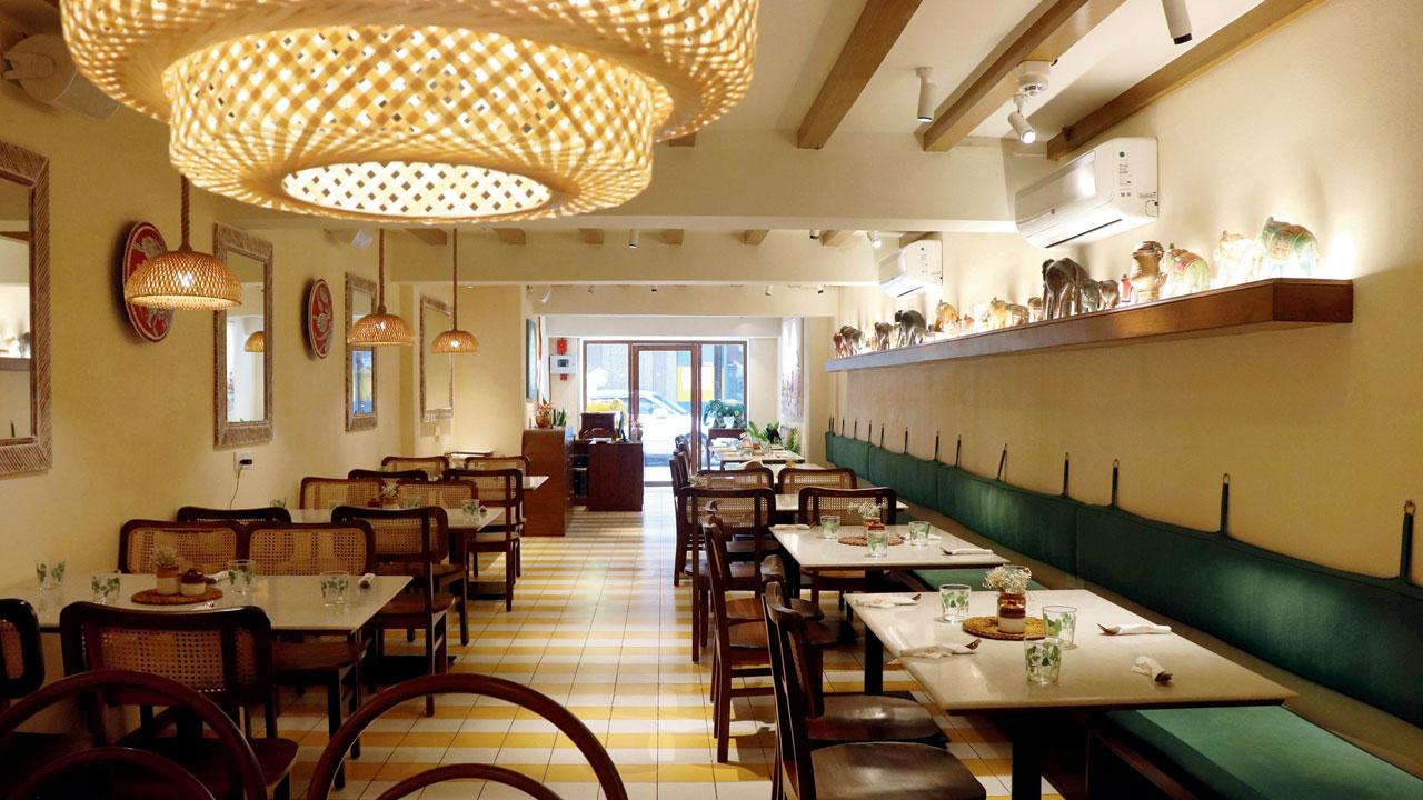 This well lit 50-seater restaurant with minimalist chic decor can easily accommodate small and large groups. Pic/Anurag Ahire