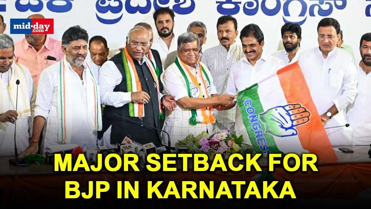 Former BJP CM Jagdish Shettar Joins INC After BJP Denies Ticket