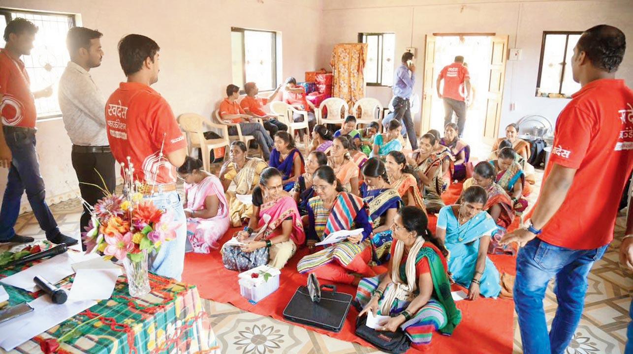 A health workshop helmed by Swades Foundation underway at a village in Maharashtra. In 2019-20, the NGO roped in 446 adolescents (from Class VIII to Class X students) to participate in a mental health awareness session led by MPower Foundation
