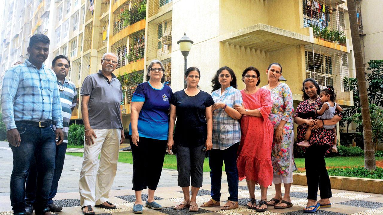Members of The Orchard Residency CHS committee on Wednesday. Pics/Satej Shinde