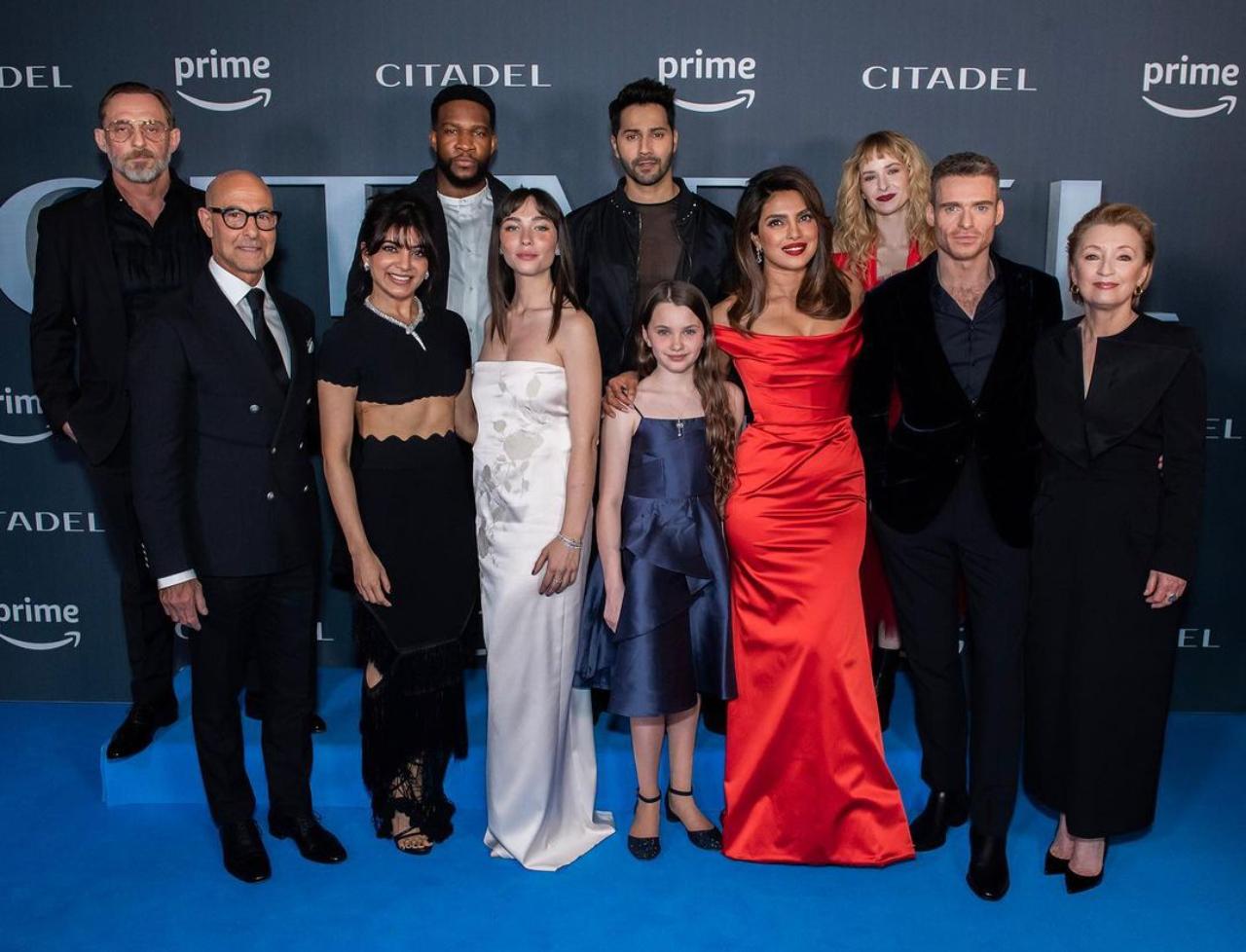 Indian actors Samantha Ruth Prabhu and Varun Dhawan along with filmmmakers Raj and Dk were also at the world premiere. The four are currently working on the Indian version of Citadel