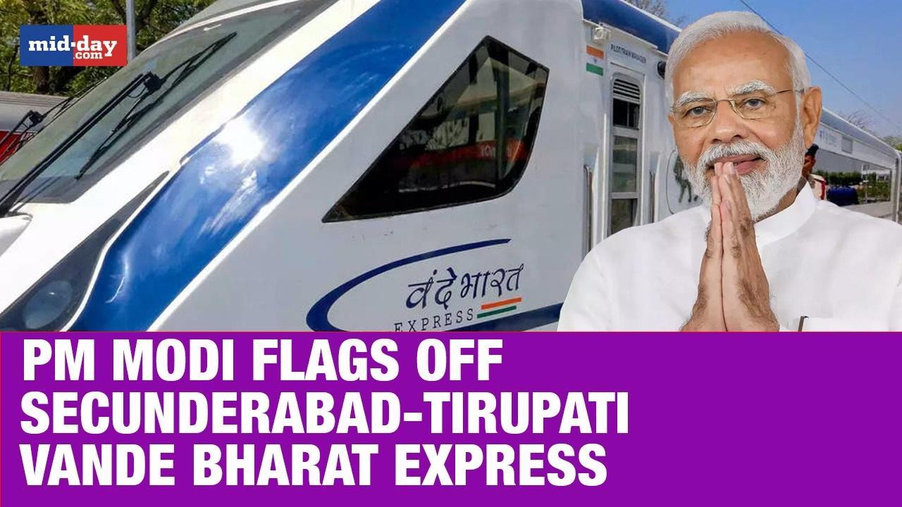 PM Modi flags off Vande Bharat Express between Secunderabad and Tirupati