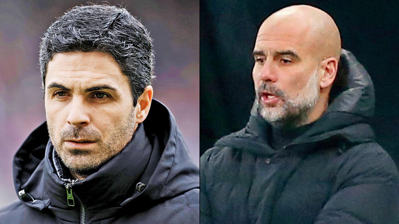 Mikel Arteta and Pep Guardiola