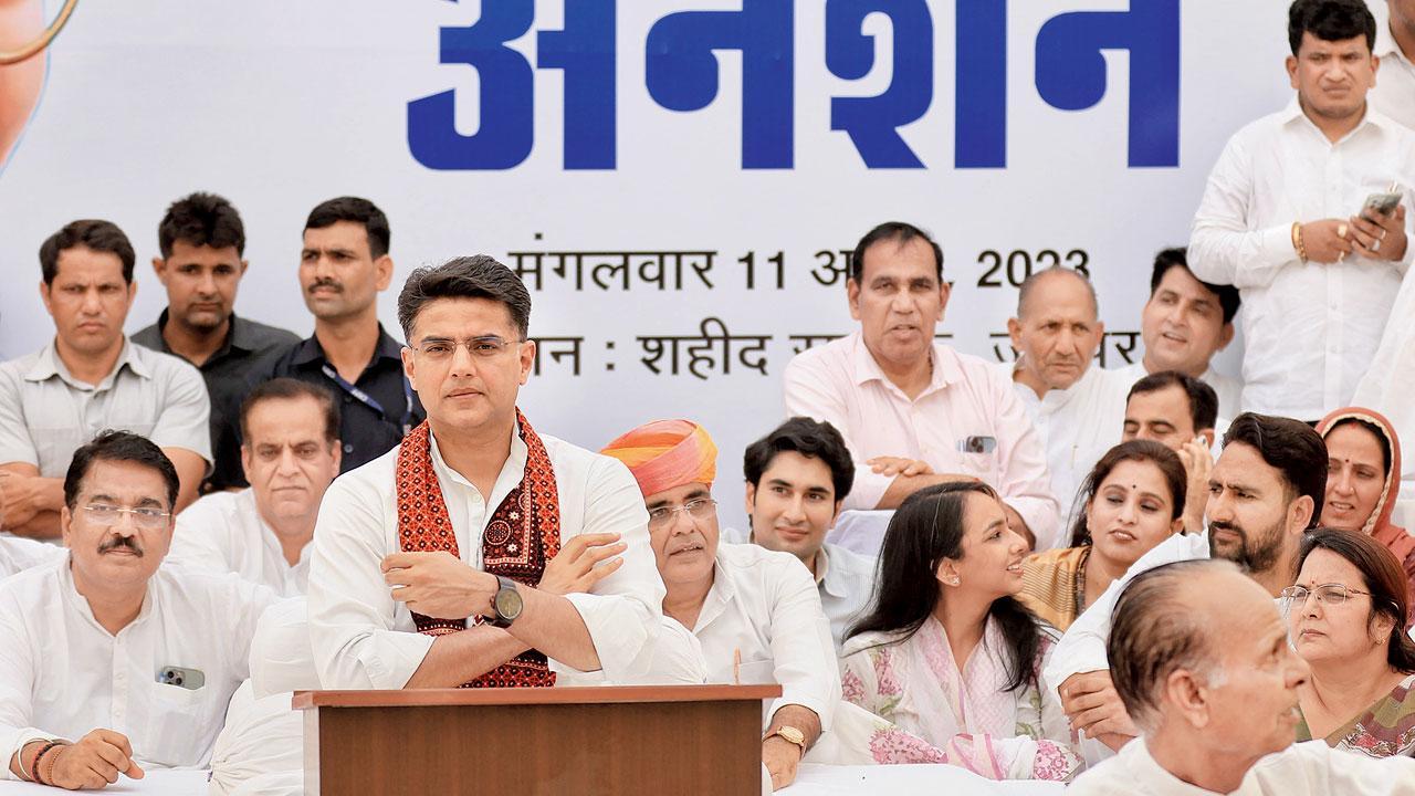 Rajasthan: Sachin Pilot ignores warning, holds daylong anshan