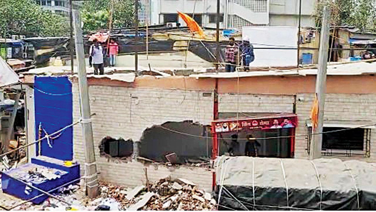 Mumbai: BMC demolishes Shiv Sena shakha