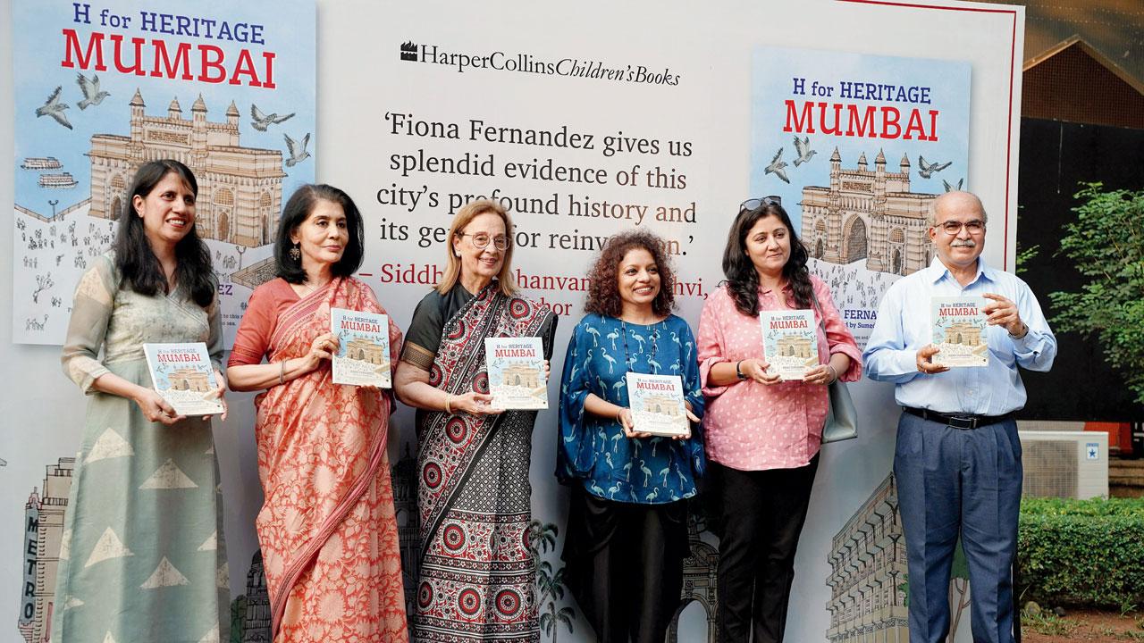 (From left) Tina Narang, Tasneem Mehta, Dr Pheroza Godrej, Fiona Fernandez, Hemali Sodhi and Sabyasachi Mukherjee at the book launch. PIC/AISHWARYA DEODHAR