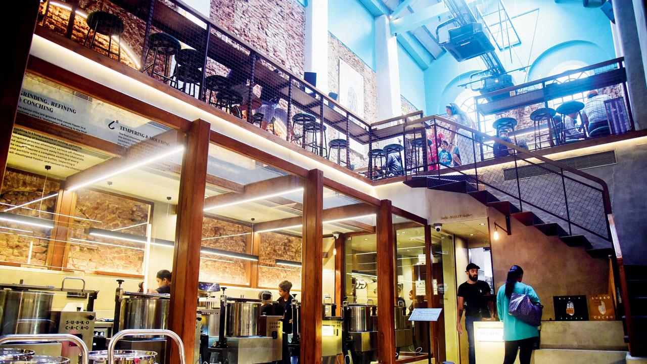 The spacious interiors of the chocolate factory are a throwback to its erstwhile mill and art gallery personas. PIC/SHADAB KHAN