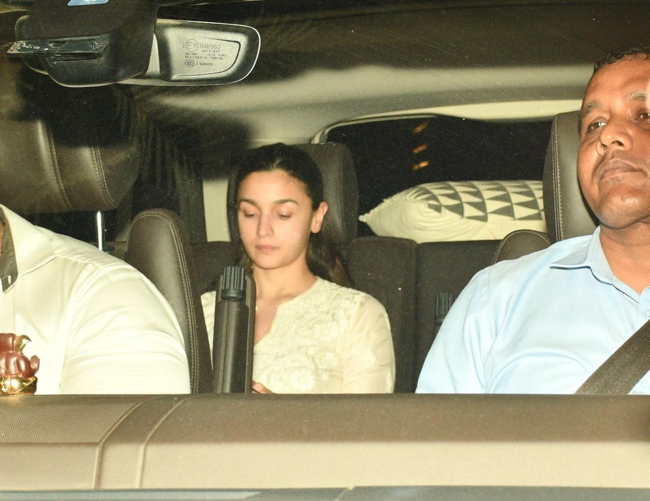 Alia Bhatt was seen at the Chopra house
